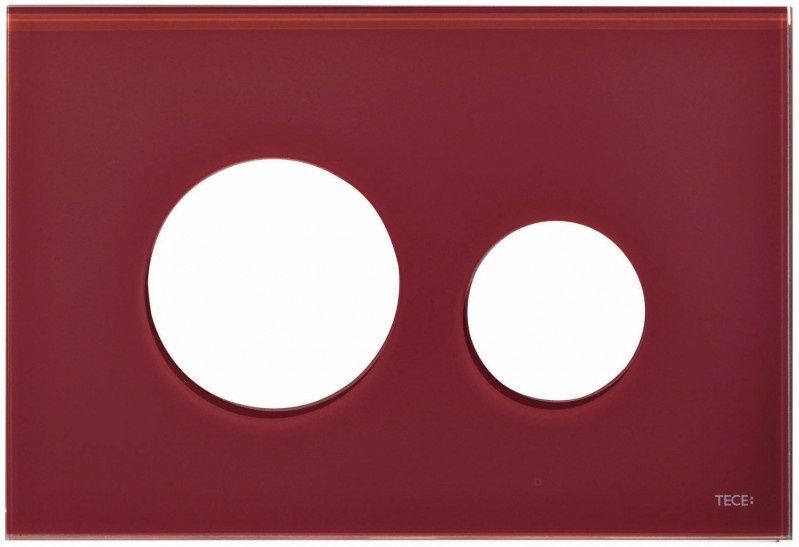 Aranżuj z temperamentem - przycisk TECEloop ze szkła w kolorze rubinowej czerwieni Alape