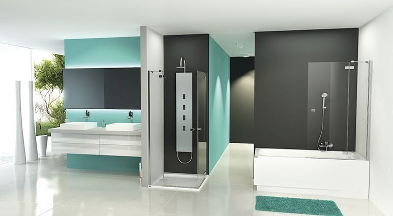 Sanplast: Przyjemność kąpieli pod prysznicem - panele szklane Space Line