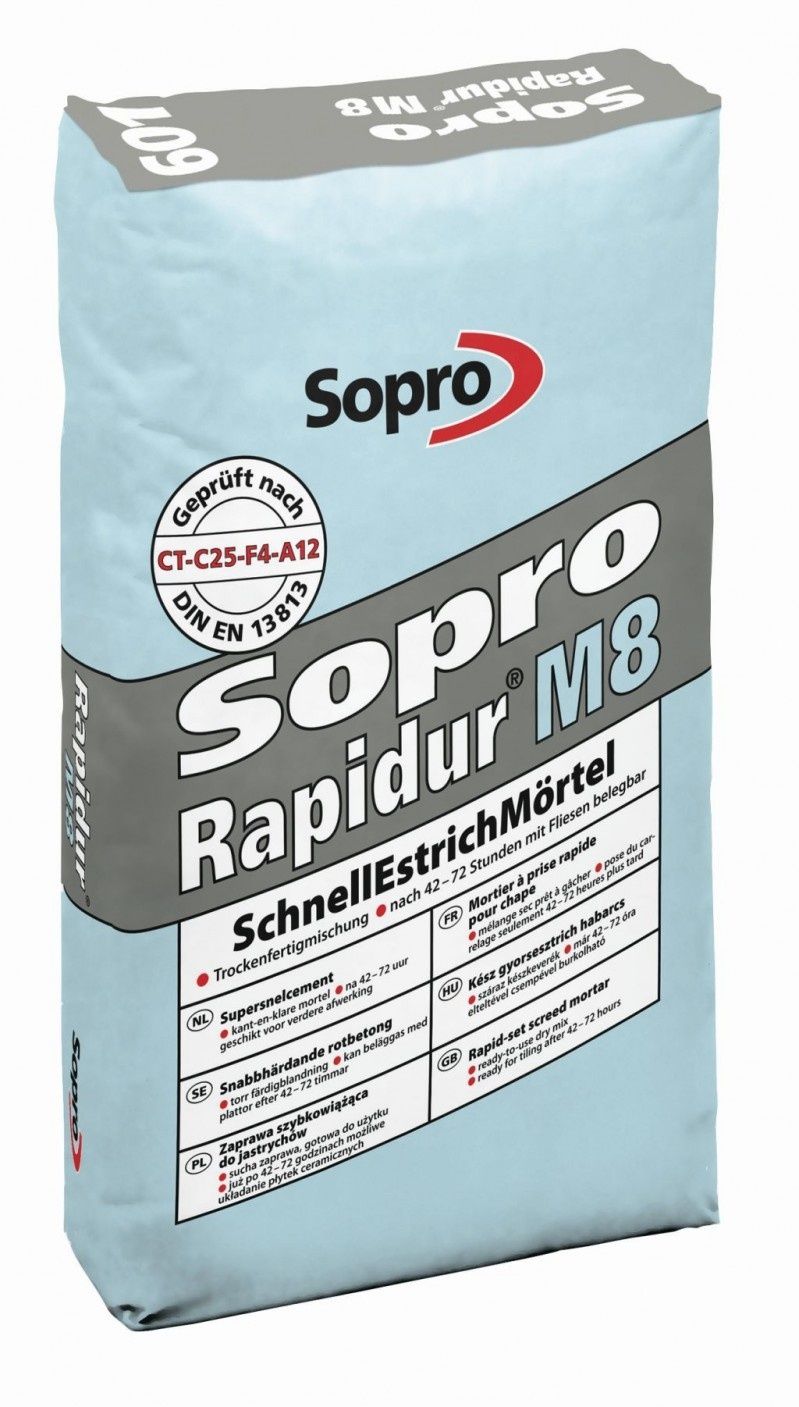 Niezawodny pomocnik do prac terminowych - Sopro prezentuje Rapidur M8 - nową zaprawę szybkowiążącą do jastrychów