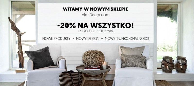 -20% na wszystko w nowym sklepie AlmiDecor.com