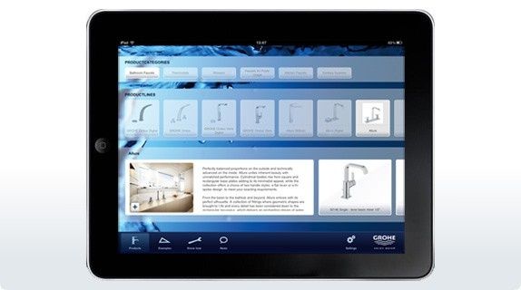 Aplikacja GROHEpro na iPada
