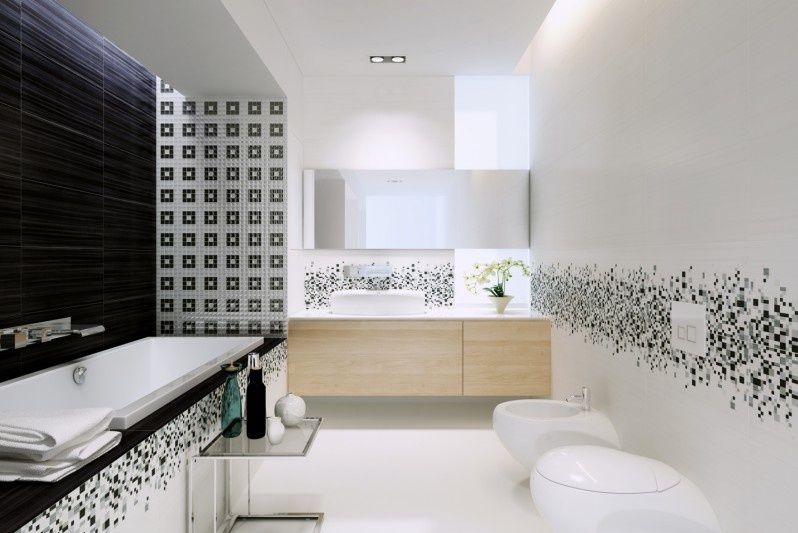 Geometryczna kolekcja Sindi marki Opoczno - podstawa nowoczesnej łazienki w stylu black & white