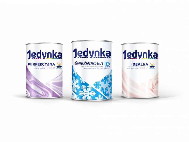 Farby marki Jedynka w nowych opakowaniach - SaltPepper Brand Design Dla Tikkurila Polska
