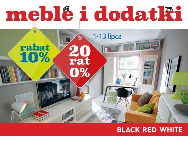 W Black Red White 10% rabatu na meble i dodatki oraz 20 rat 0%