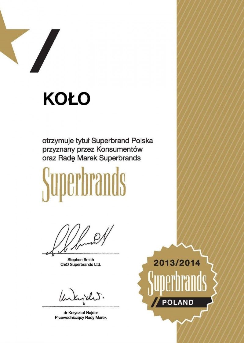 KOŁO nagrodzone tytułami Superbrands 