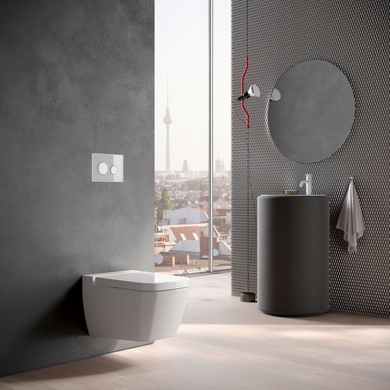 Beton, czerń, technologia – urządzamy łazienkę w stylu soft loft