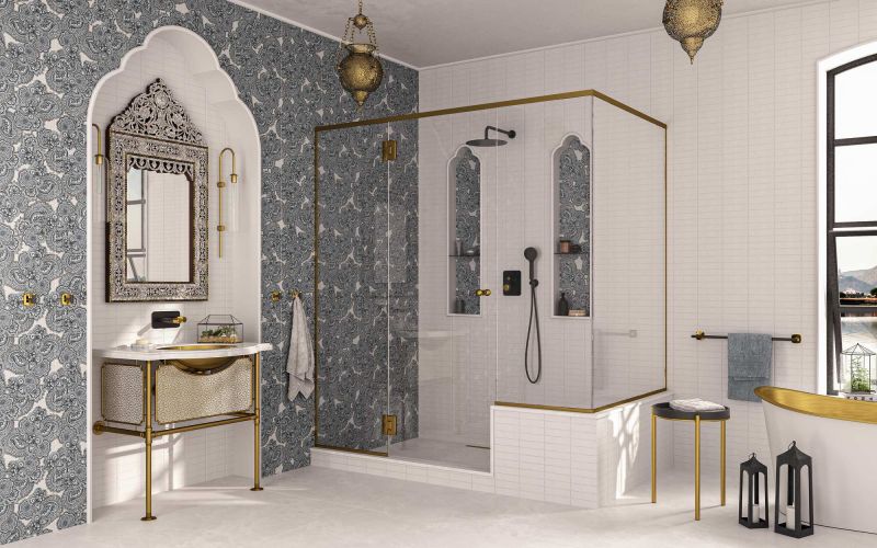 Interesujący duet – złoto i czerń w armaturze łazienkowej