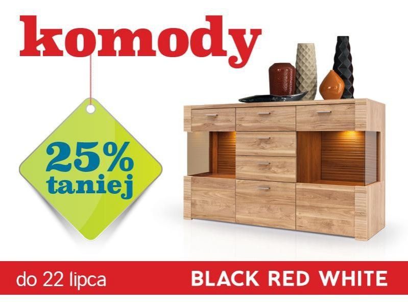 Komody 25% taniej w Black Red White