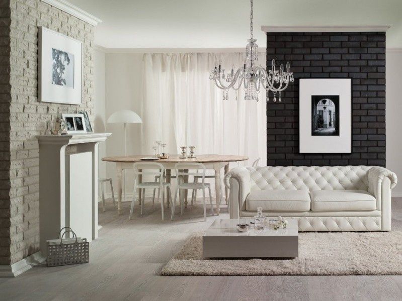 Ceglane elewacje i wnętrza w różnym stylu