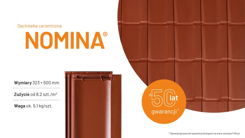NOMINA, kiedy architektura zaczyna się od dachu. Nowa dachówka ceramiczna marki swissporTON