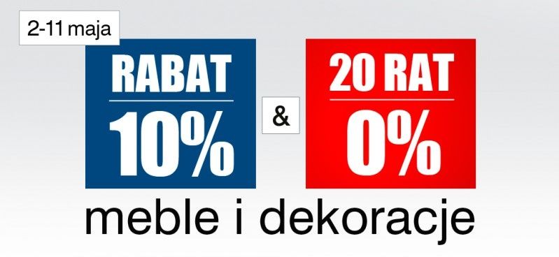 Rabat 10% i 20 rat 0%