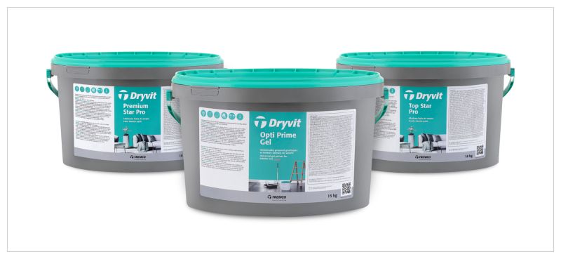 Nowości w ofercie Dryvit – wysokiej jakości farby do wnętrz  w opakowaniach przyjaznych dla środowiska