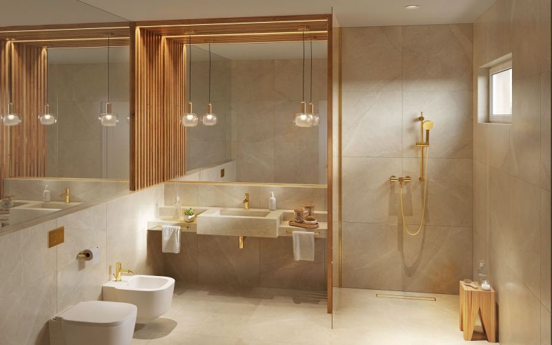 Łazienka z błyskiem